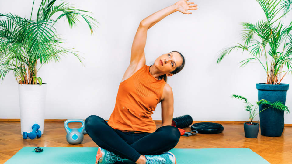 Alongar e se mover em casa